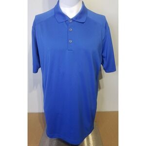 Nike Dri Fit Golf Tour Performance Polo Mens Size Large Blue Button‎ Shirt